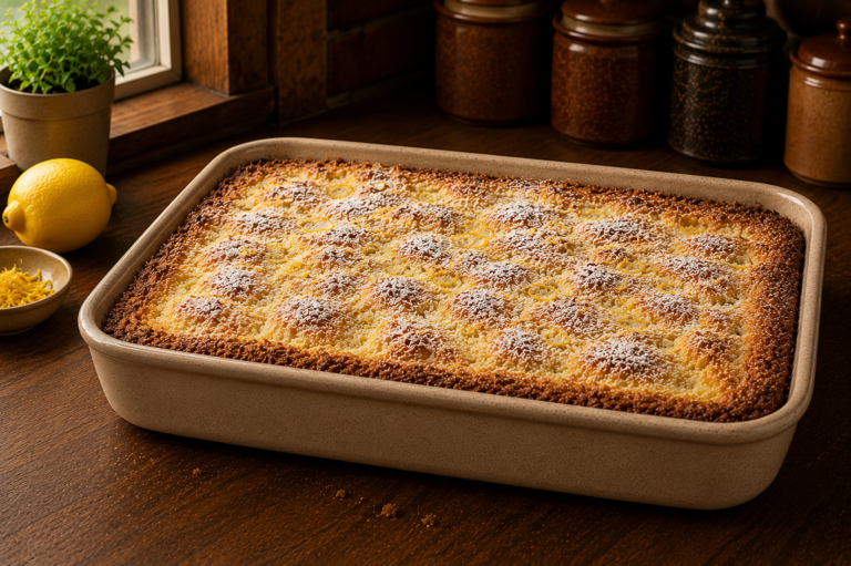 Tangy Lemon Cream Cheese Dump Cake With a Buttery Crust