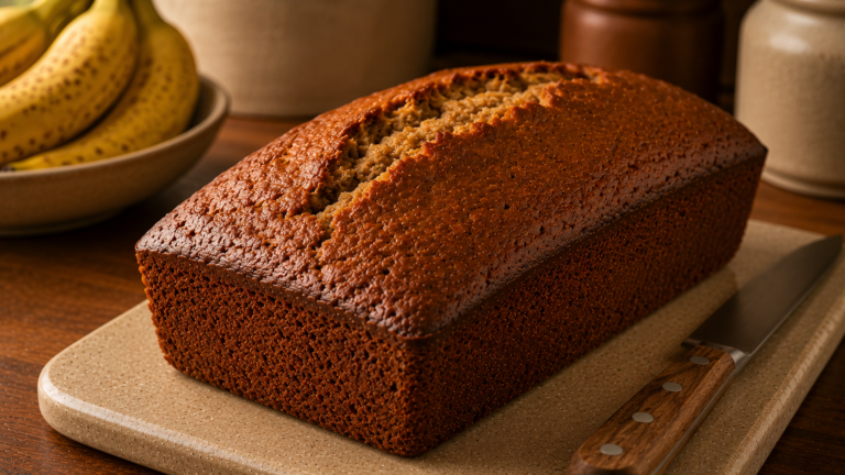 Perfectly Moist Banana Bread with a Golden Top
