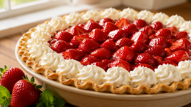 Fresh Strawberry Pie with a Glossy Homemade Glaze