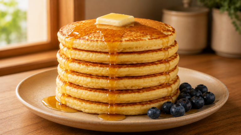 Fluffy Buttermilk Cracker Barrel Pancakes Recipe from Scratch