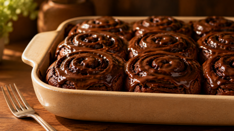 Decadent Chocolate Cinnamon Rolls with a Fudgy Swirl