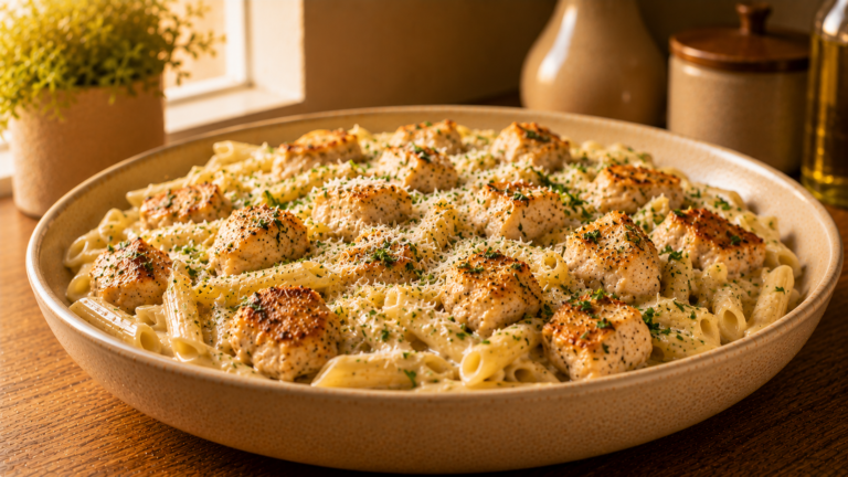 Copycat Buffalo Wild Wings Garlic Parmesan Chicken Pasta Recipe